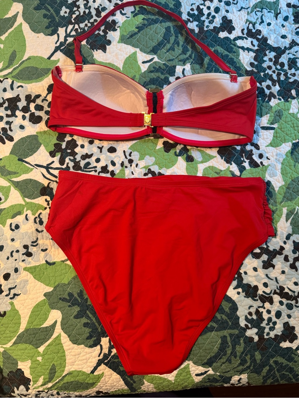 Lilly Pulitzer Red Bandeau Bikini Set - Picture 2 of 5